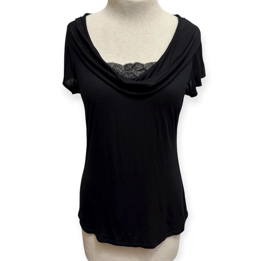 Banana Republic Y2K Cowl Neck Lace Detail Blouse